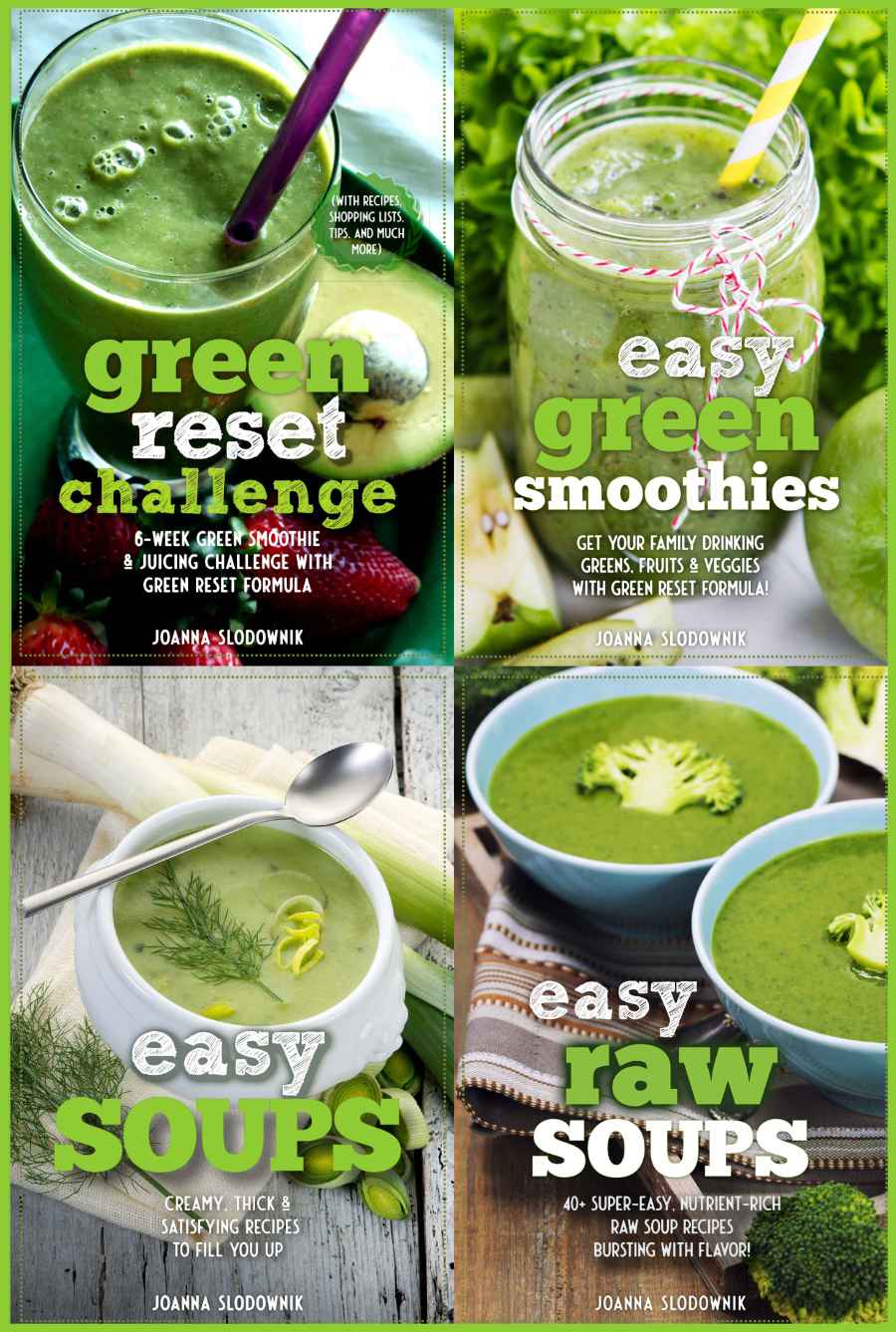 Green Reset Formula Recipe Bundle (4 Paperbacks, 6 Week Challenge & One Year of Newsletter)