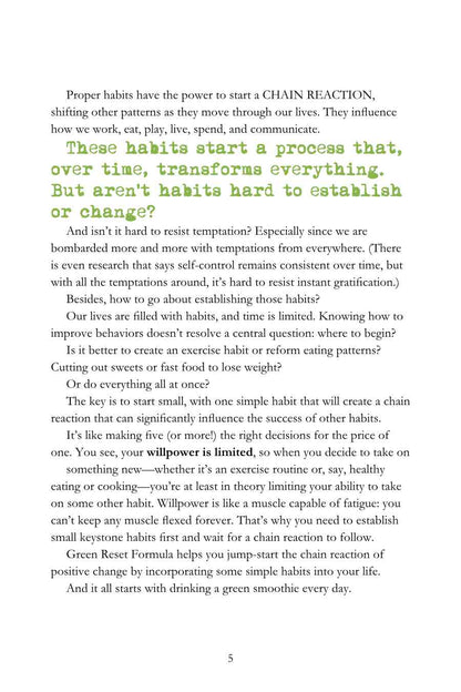 Green Reset Challenge! 6-Week Green Smoothie and Juicing Challenge (with recipes, shopping lists, tips, advice, and more)(Paperback)