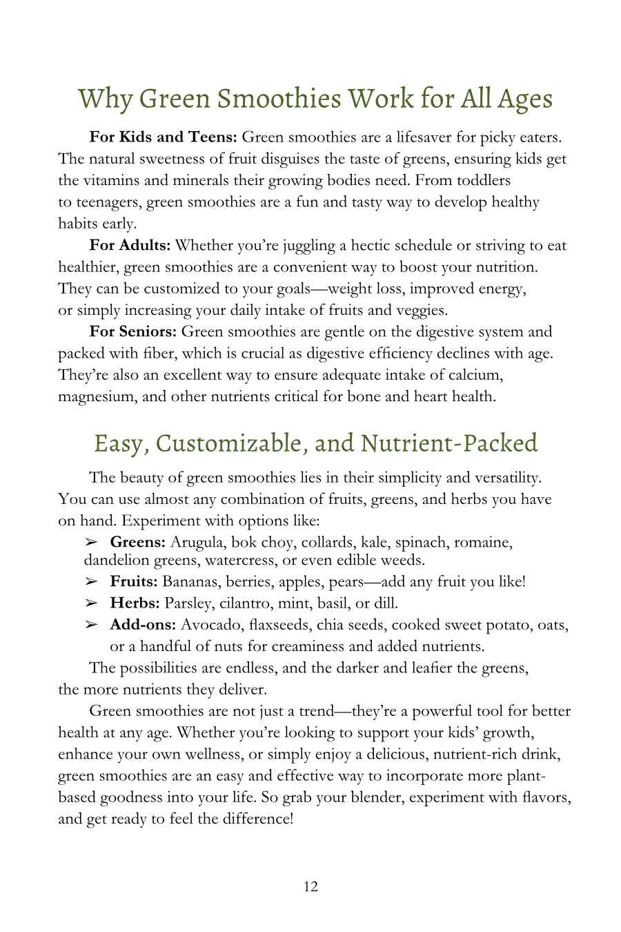 Easy Green Smoothie Recipe Book for Kids & Adults: Get Your Family Drinking Greens, Fruits & Veggies with Green Reset Formula! (Paperback)