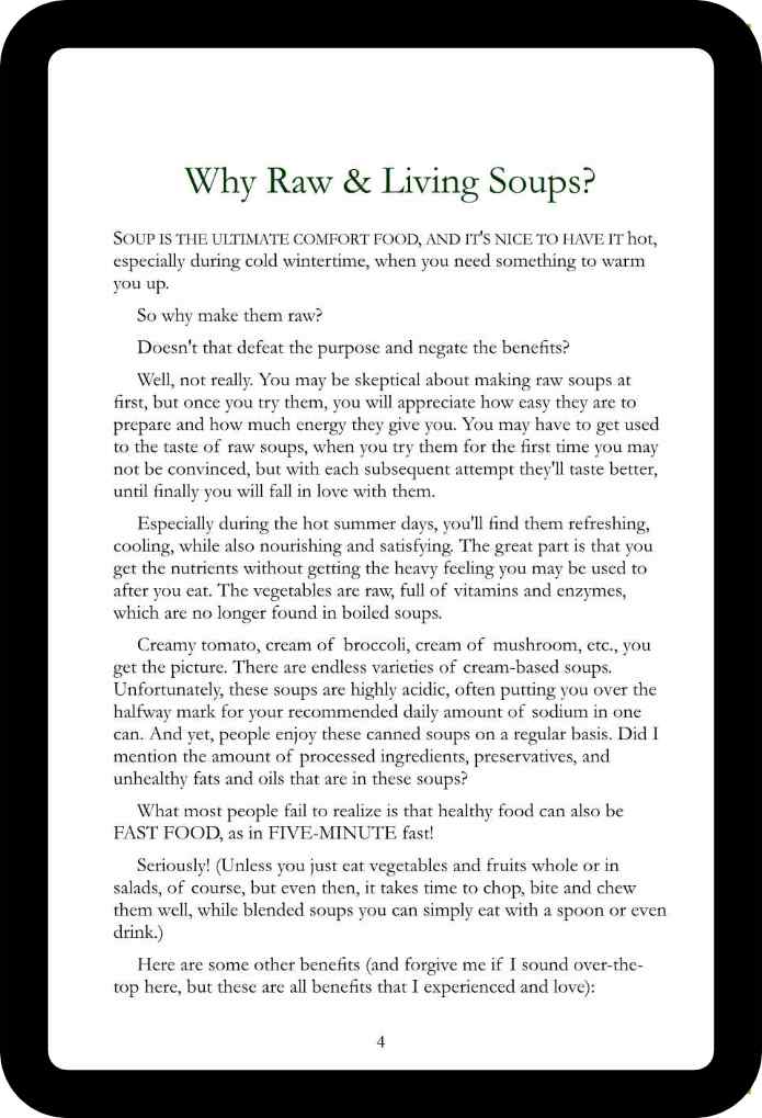 Easy Raw Soups: 40+ Super-Easy, Nutrient-Rich Raw Soup Recipes Bursting with Flavor! (Ebook)