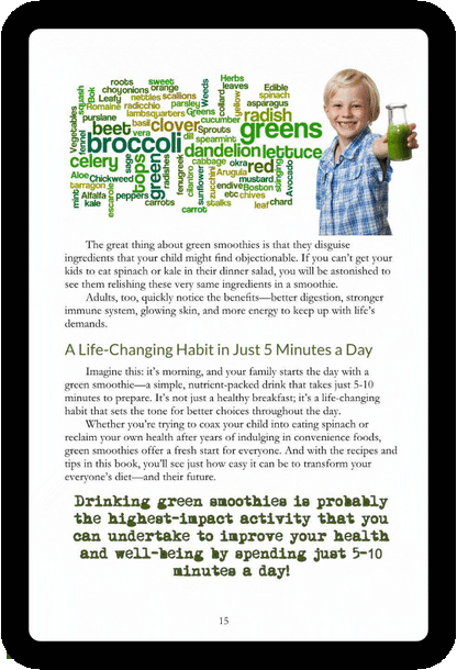 Easy Green Smoothie Recipe Book for Kids & Adults: Get Your Family Drinking Greens, Fruits & Veggies with Green Reset Formula! (Ebook)