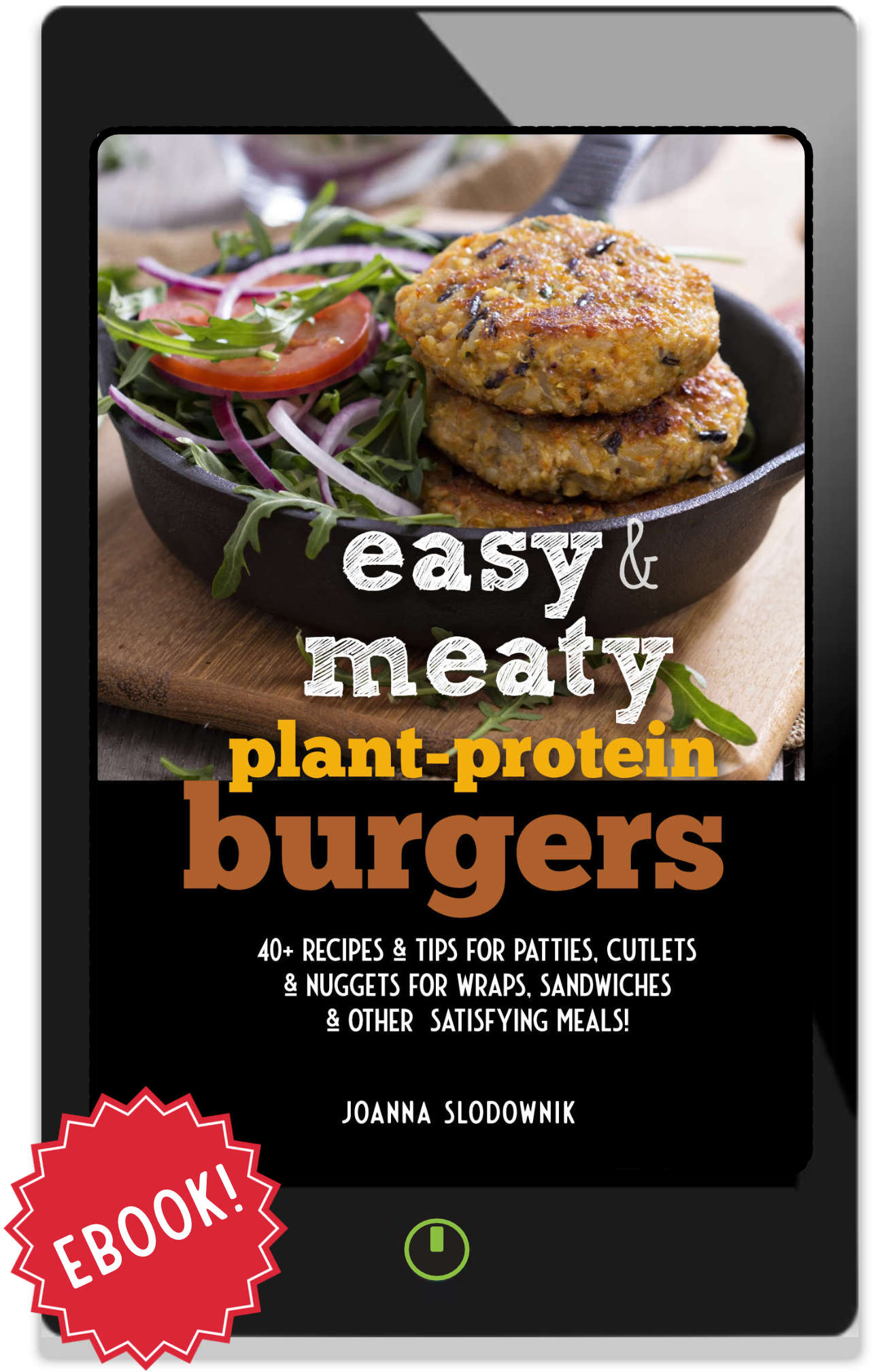 Easy Meaty Plant-Protein Burgers: 40+ Recipes & Tips on How to Make Patties, Cutlets & Nuggets for Satisfying Meals! (Ebook)